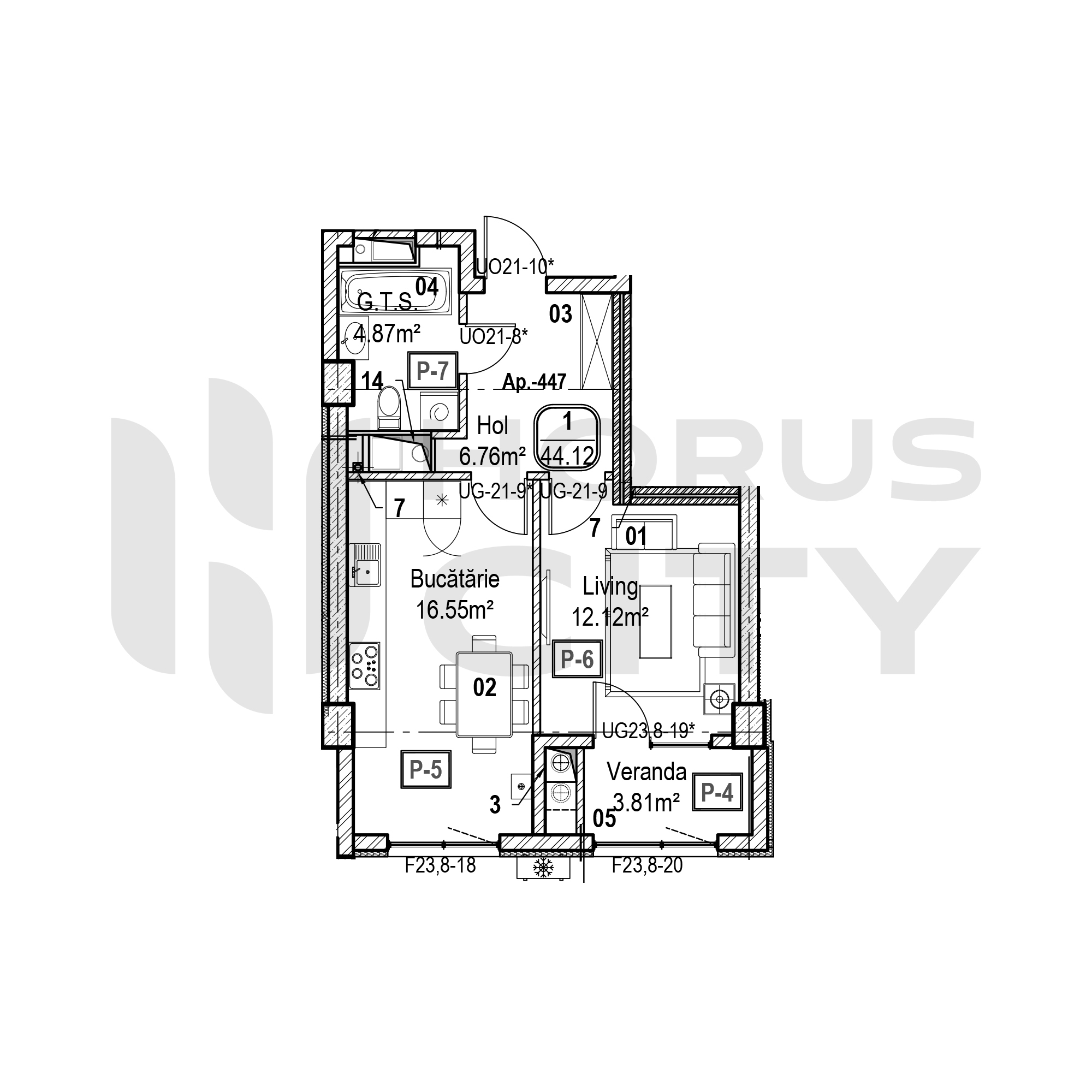 Apartament cu 1 cameră
