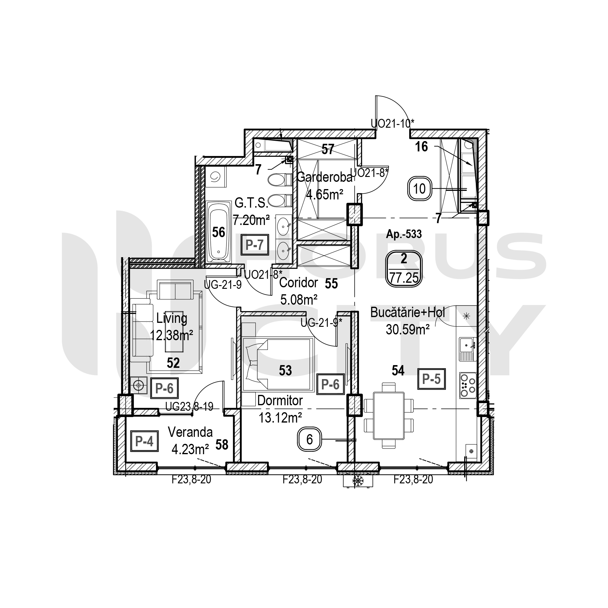 Apartament cu 2 camere