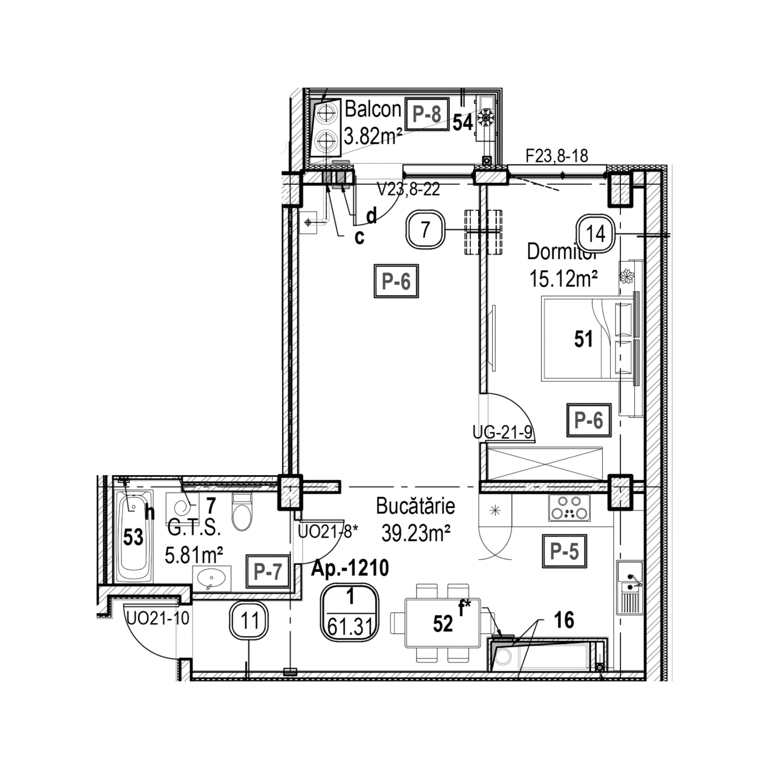 Apartament cu 1 cameră