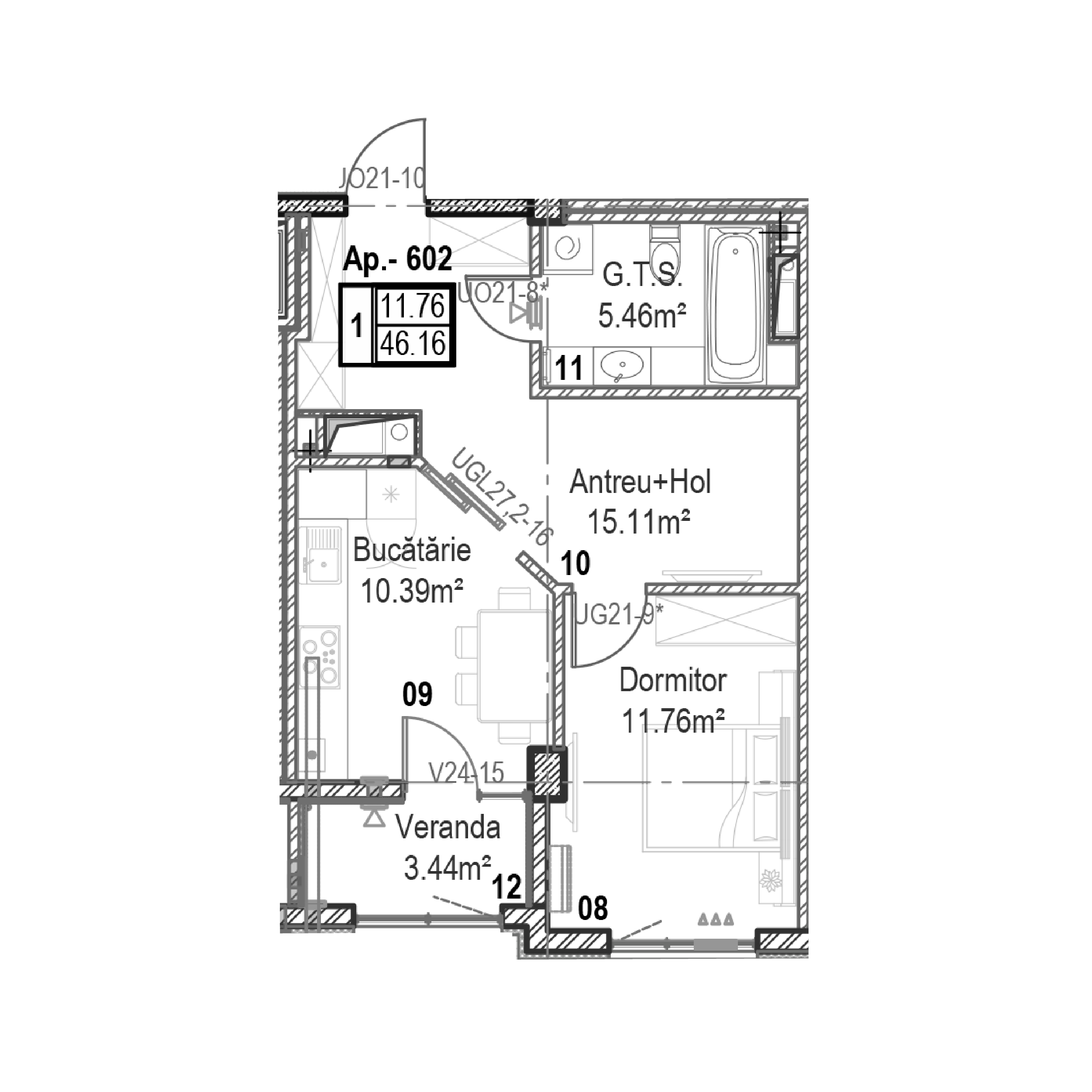 Apartament cu 1 cameră