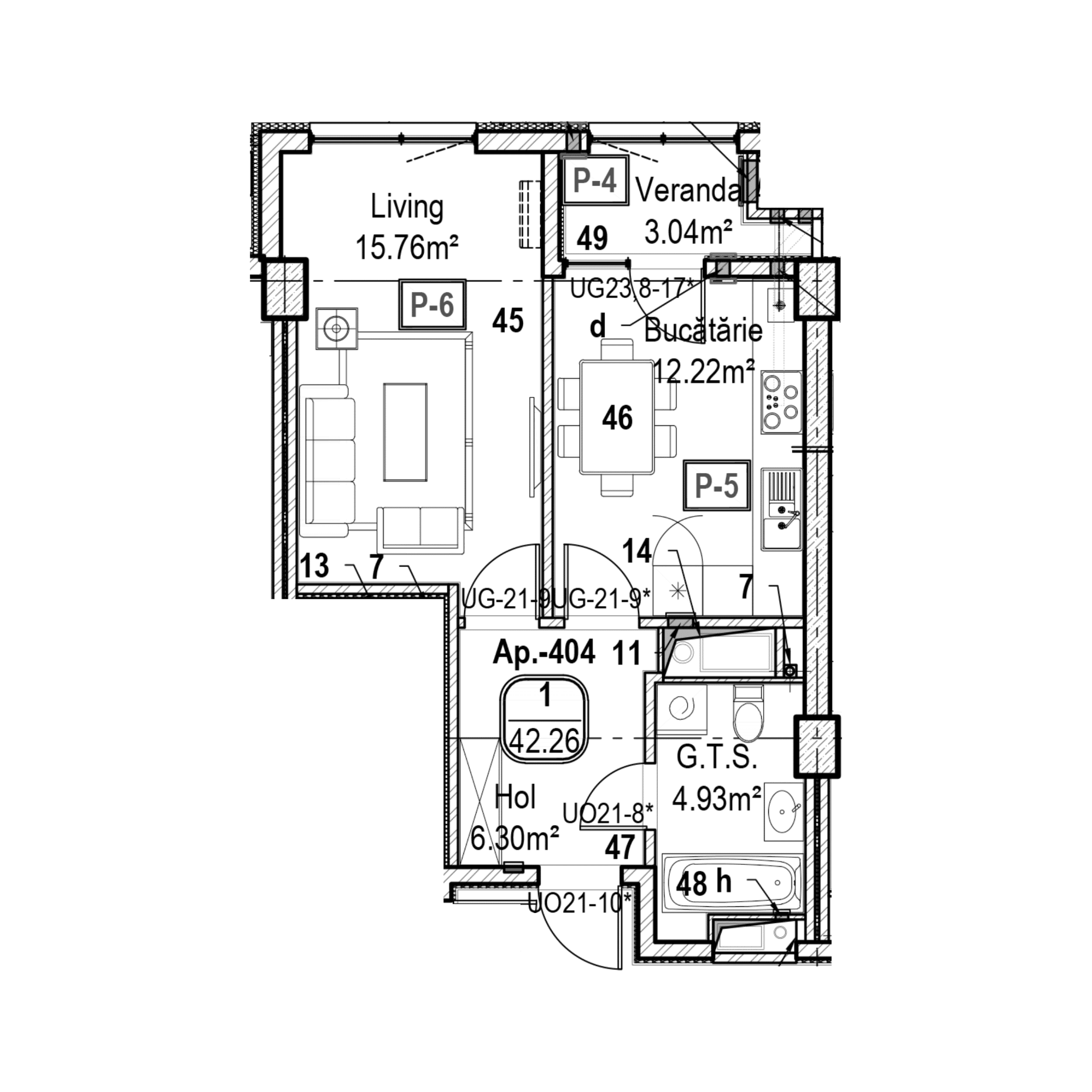Apartament cu 1 cameră