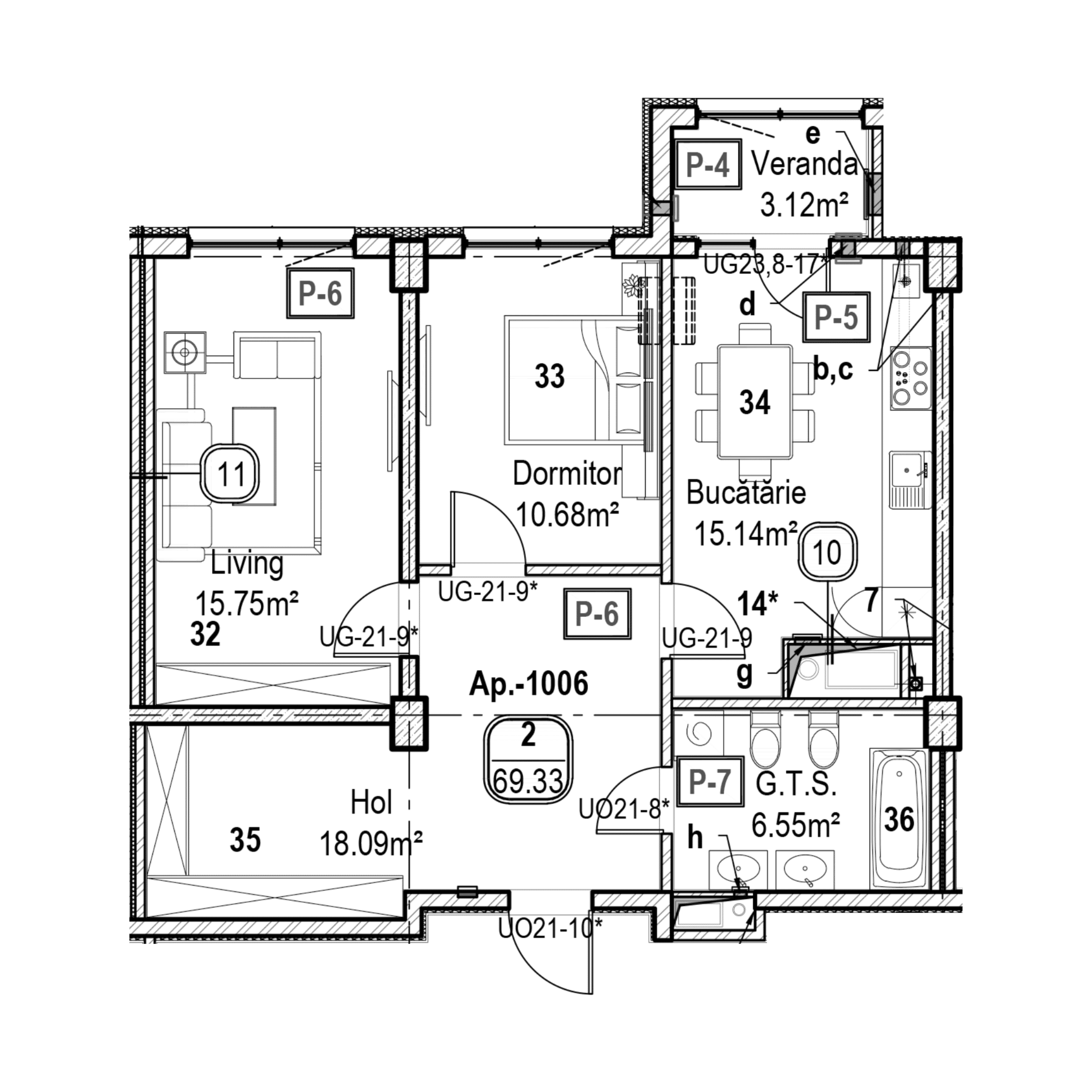 Apartament cu 2 camere