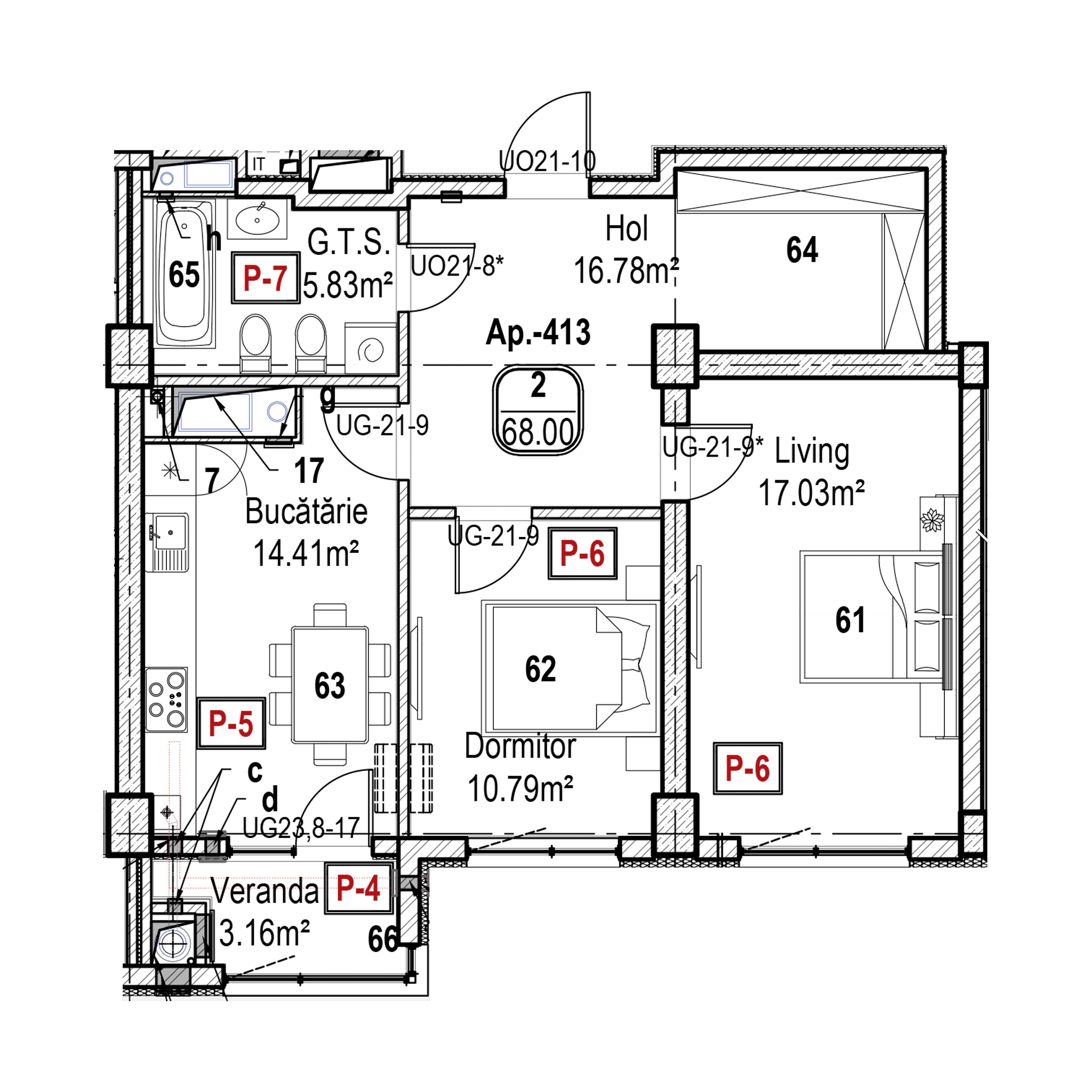 Apartament cu 1 cameră