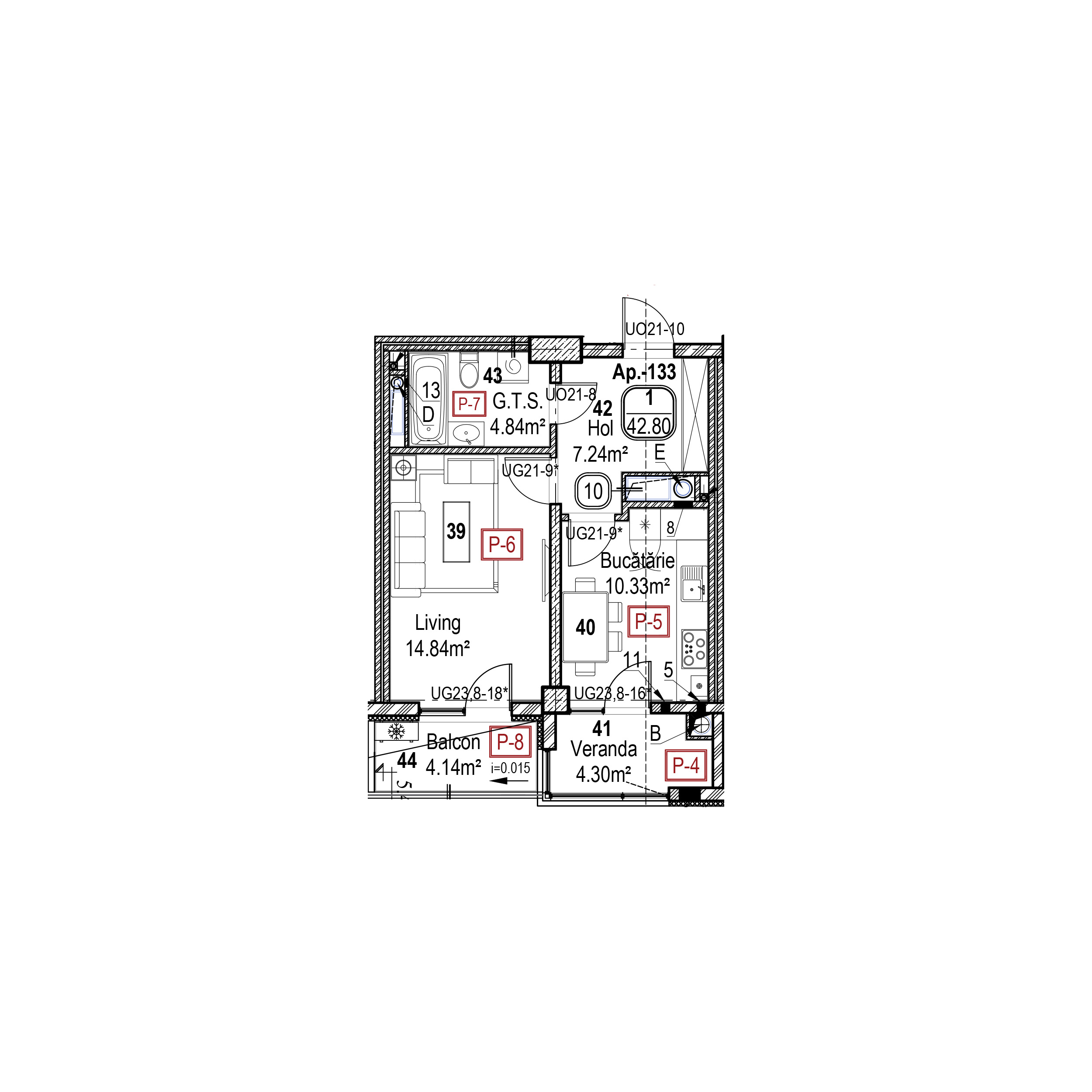 Apartament cu 1 cameră