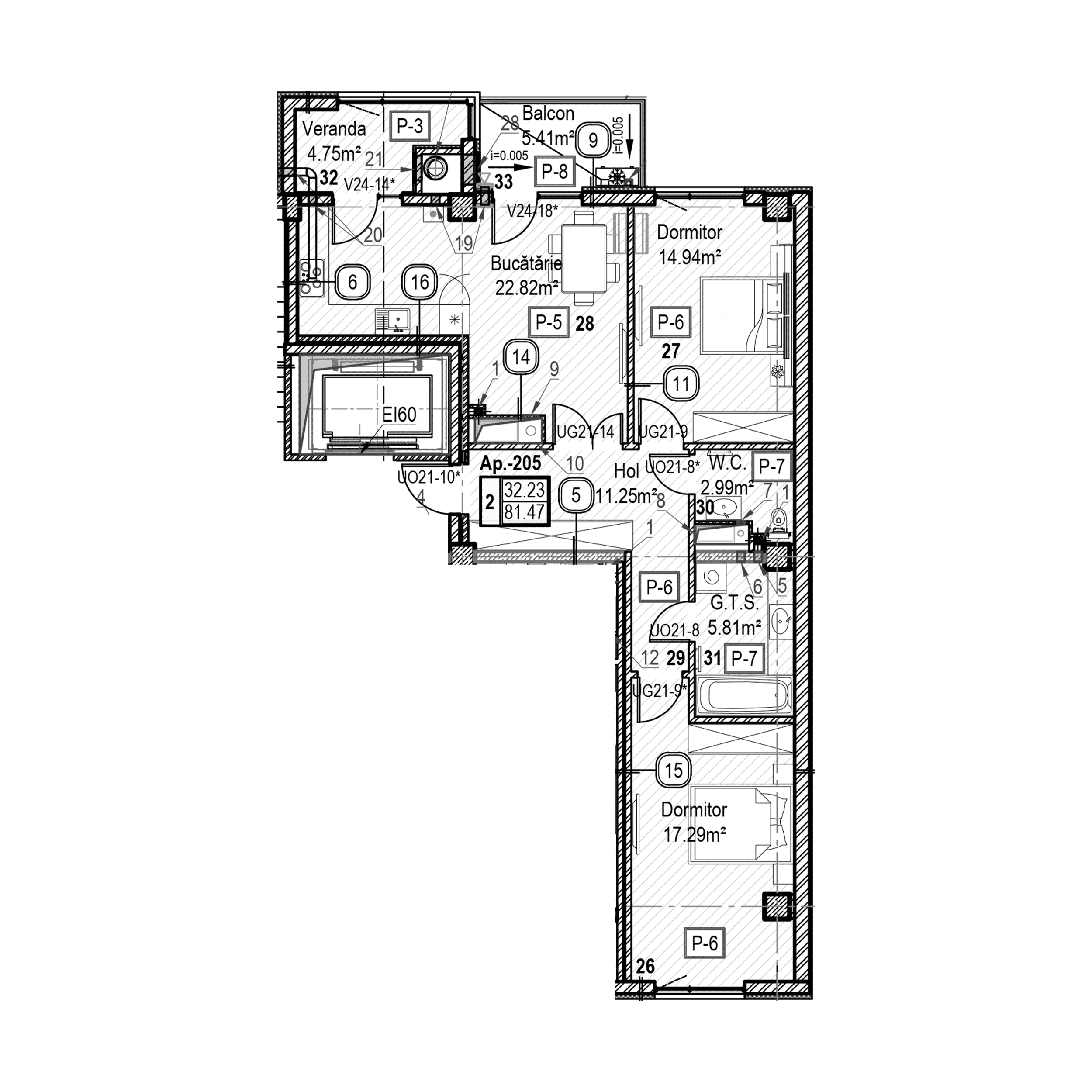 Apartament cu 2 camere