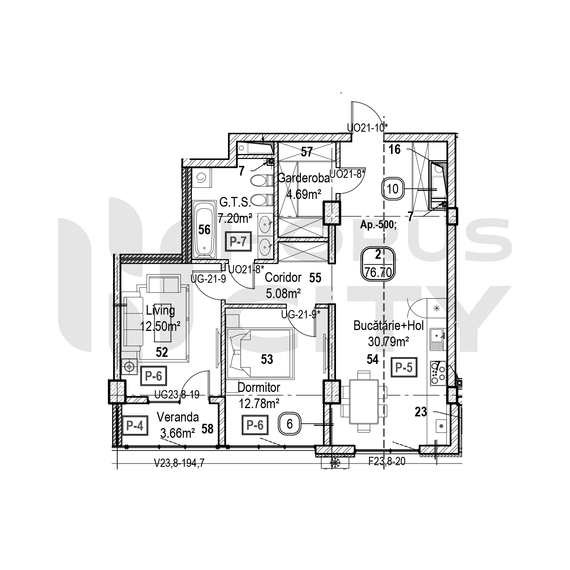 Apartament cu 2 camere