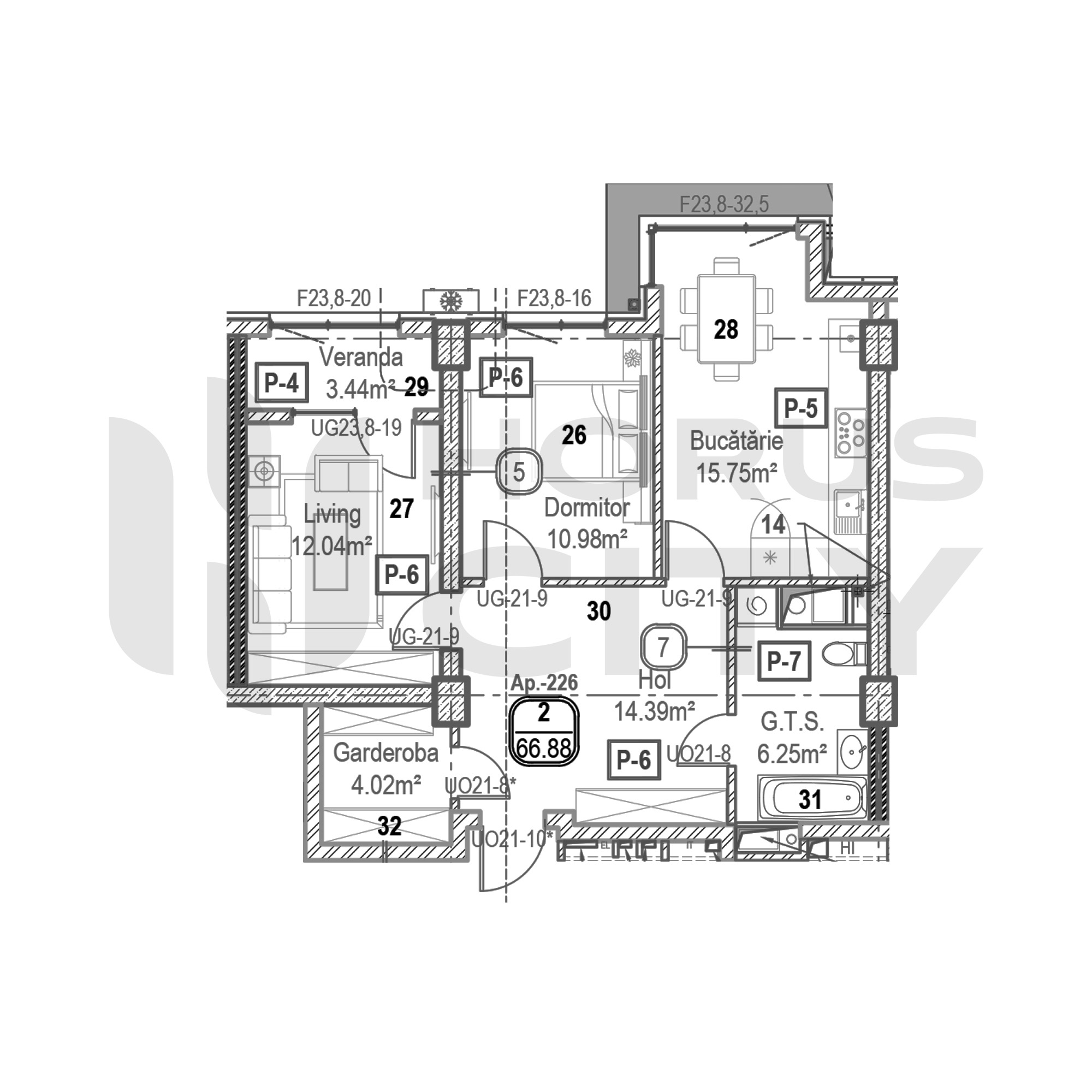 Apartament cu 2 camere