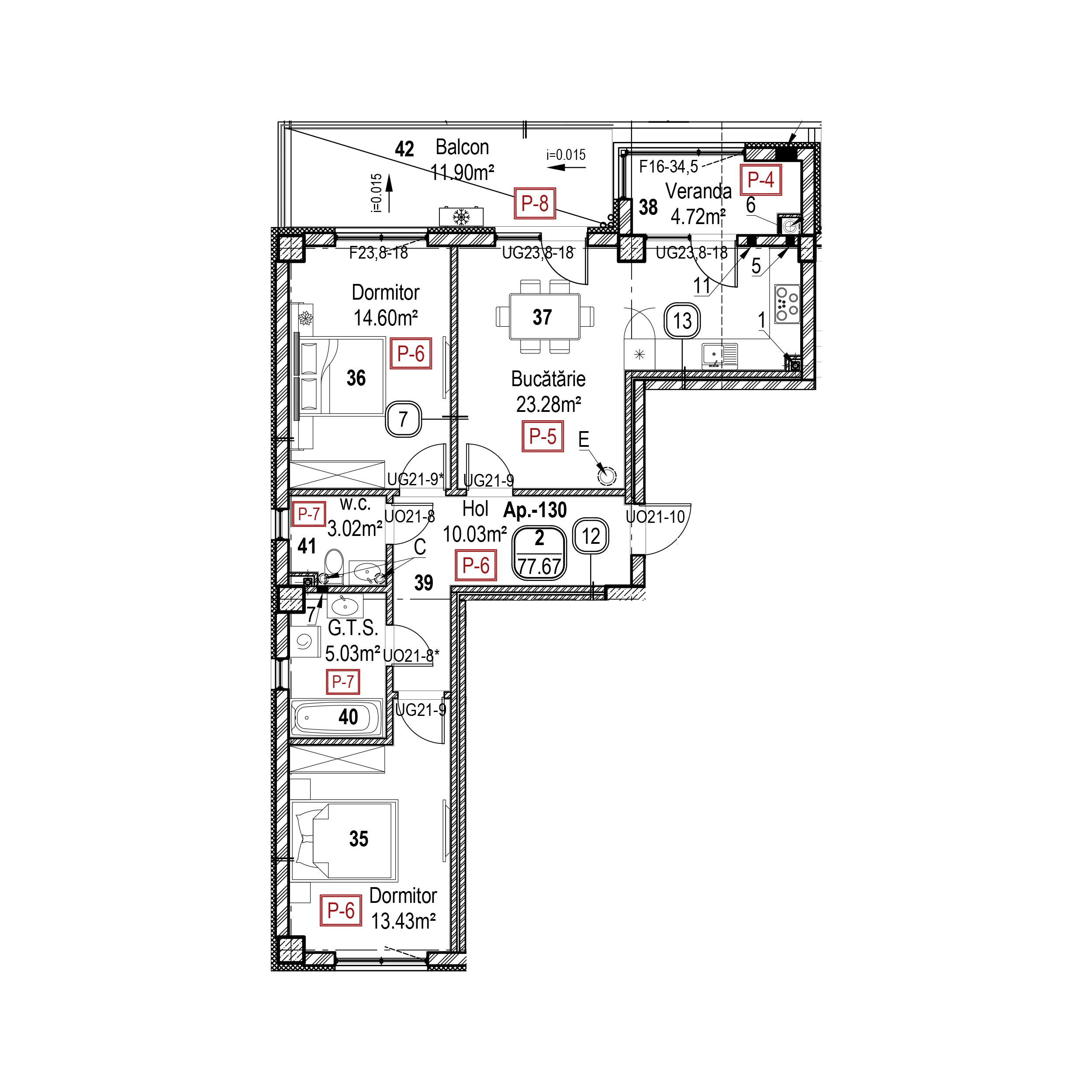 Apartament cu 2 camere