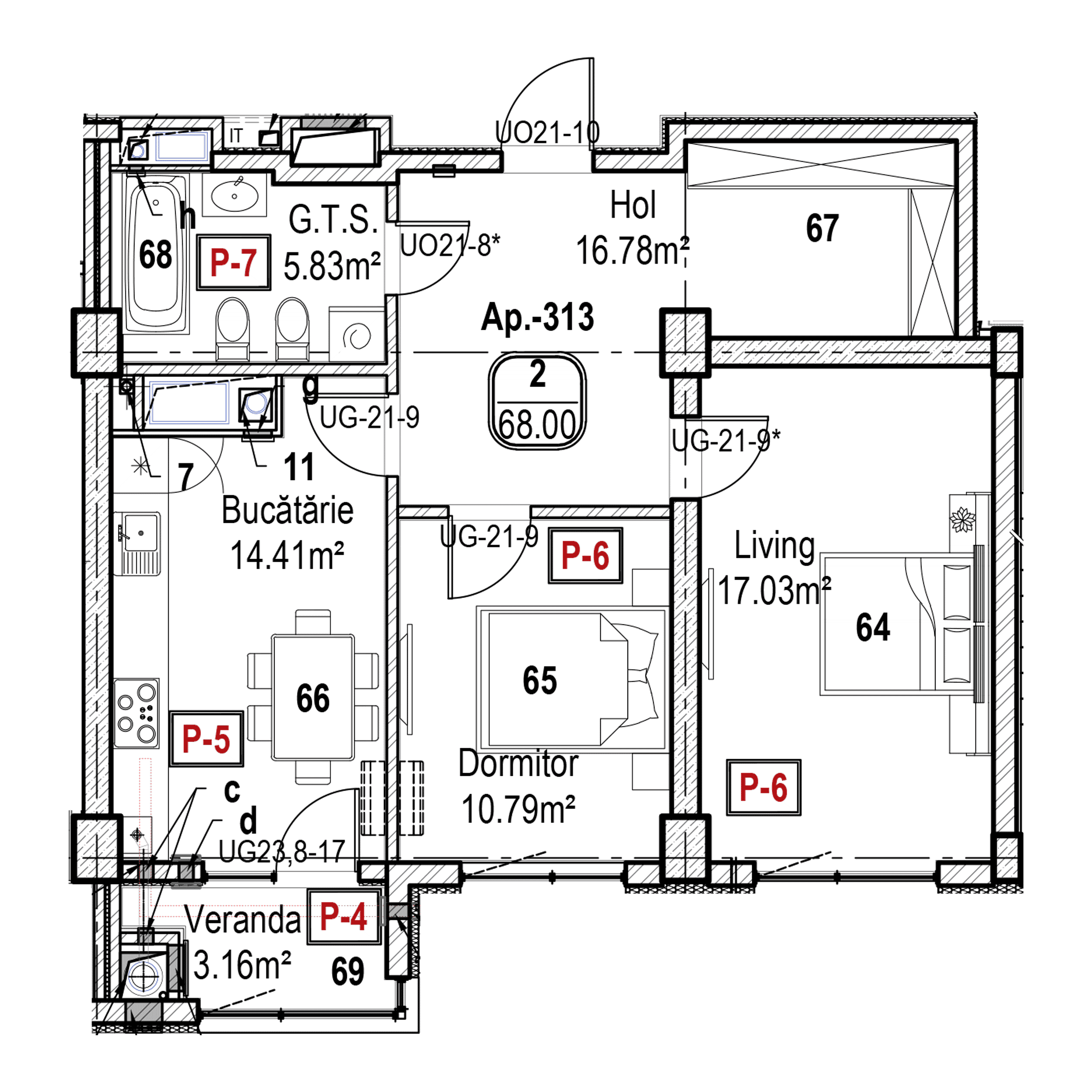 Apartament cu 2 camere