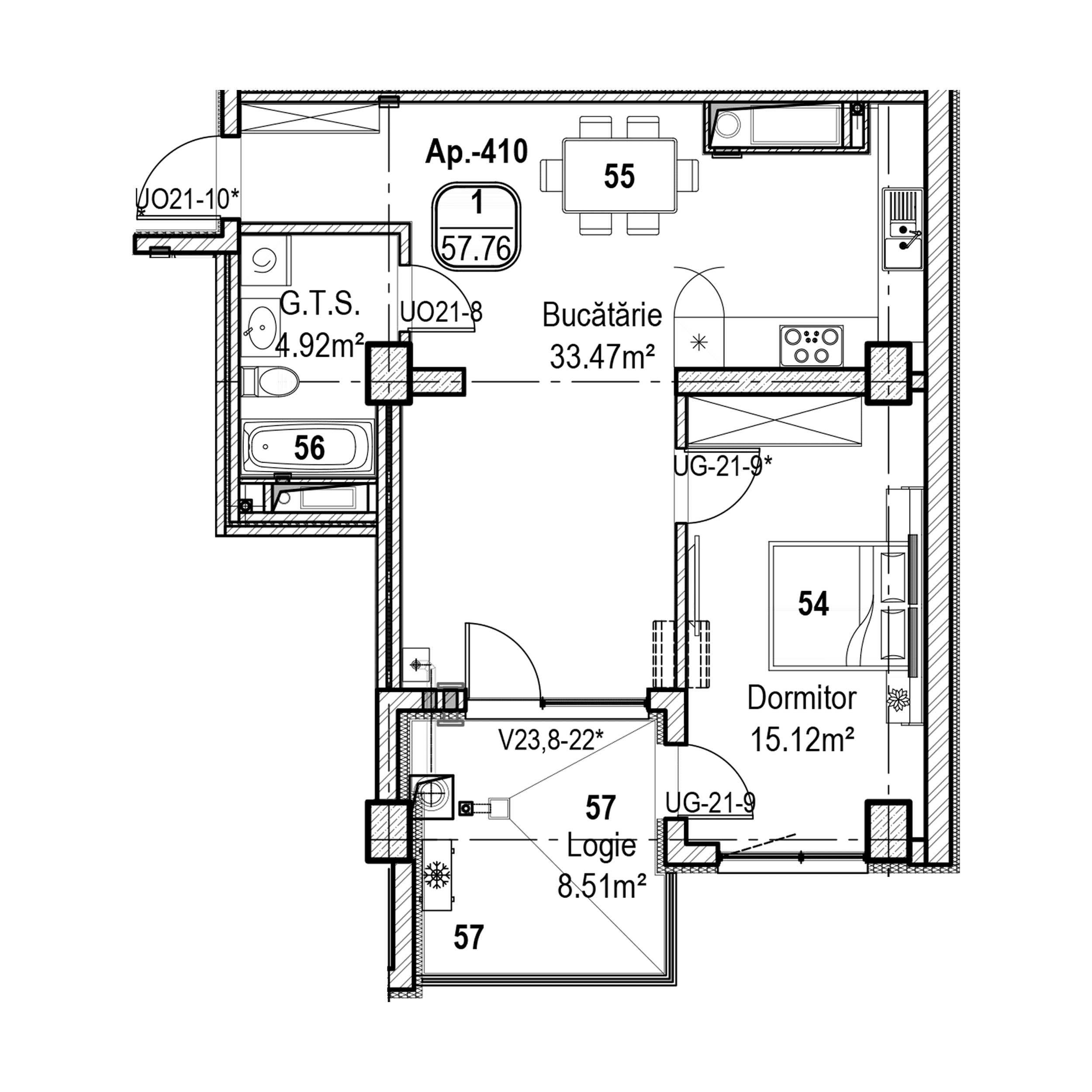 Apartament cu 1 cameră