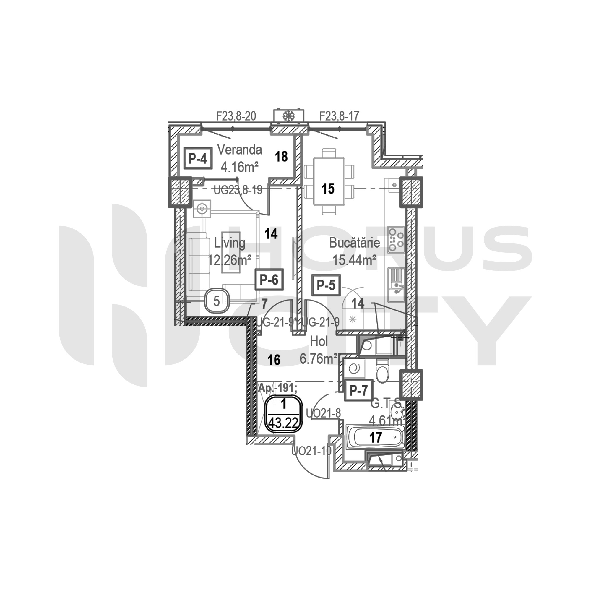 Apartament cu 1 cameră