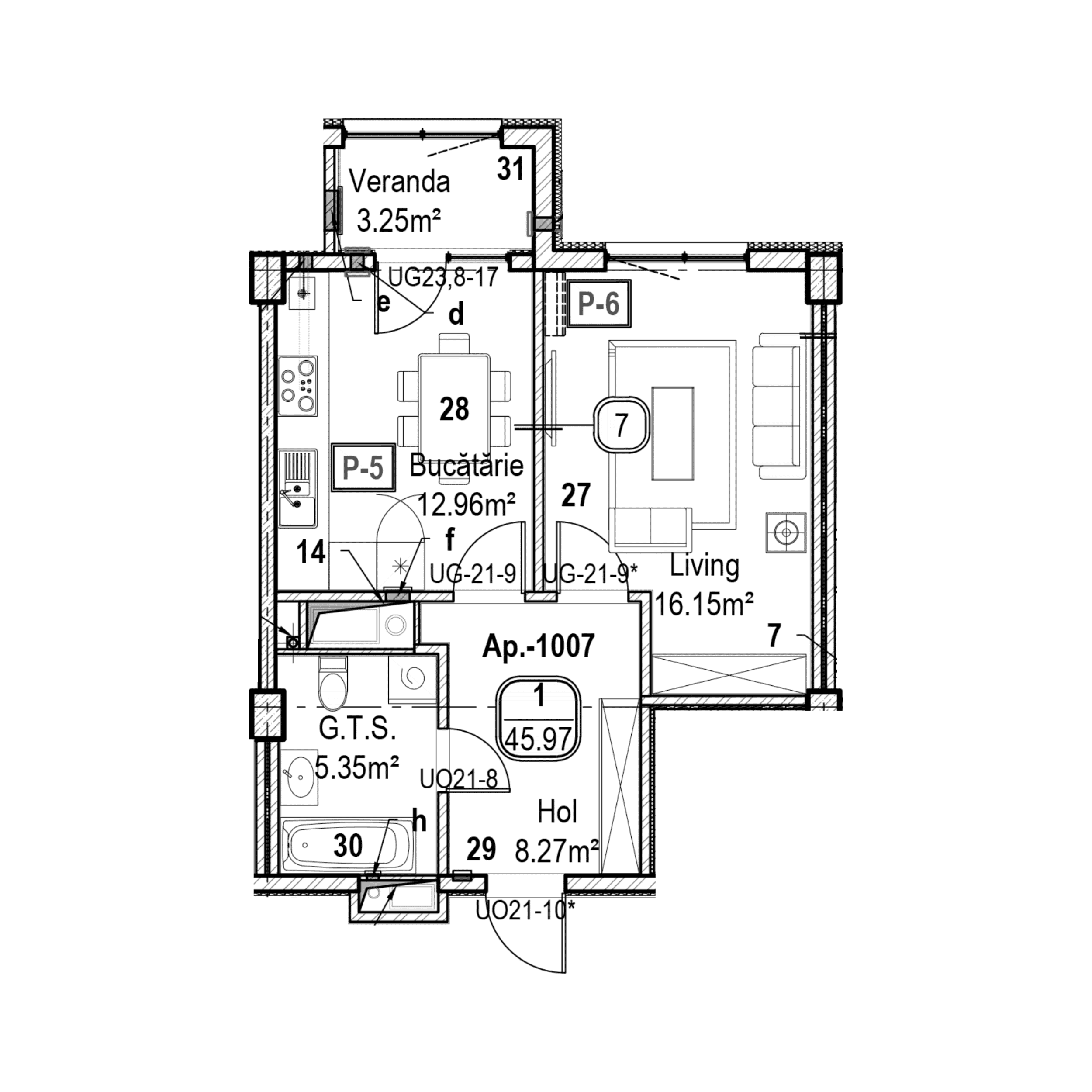 Apartament cu 1 cameră