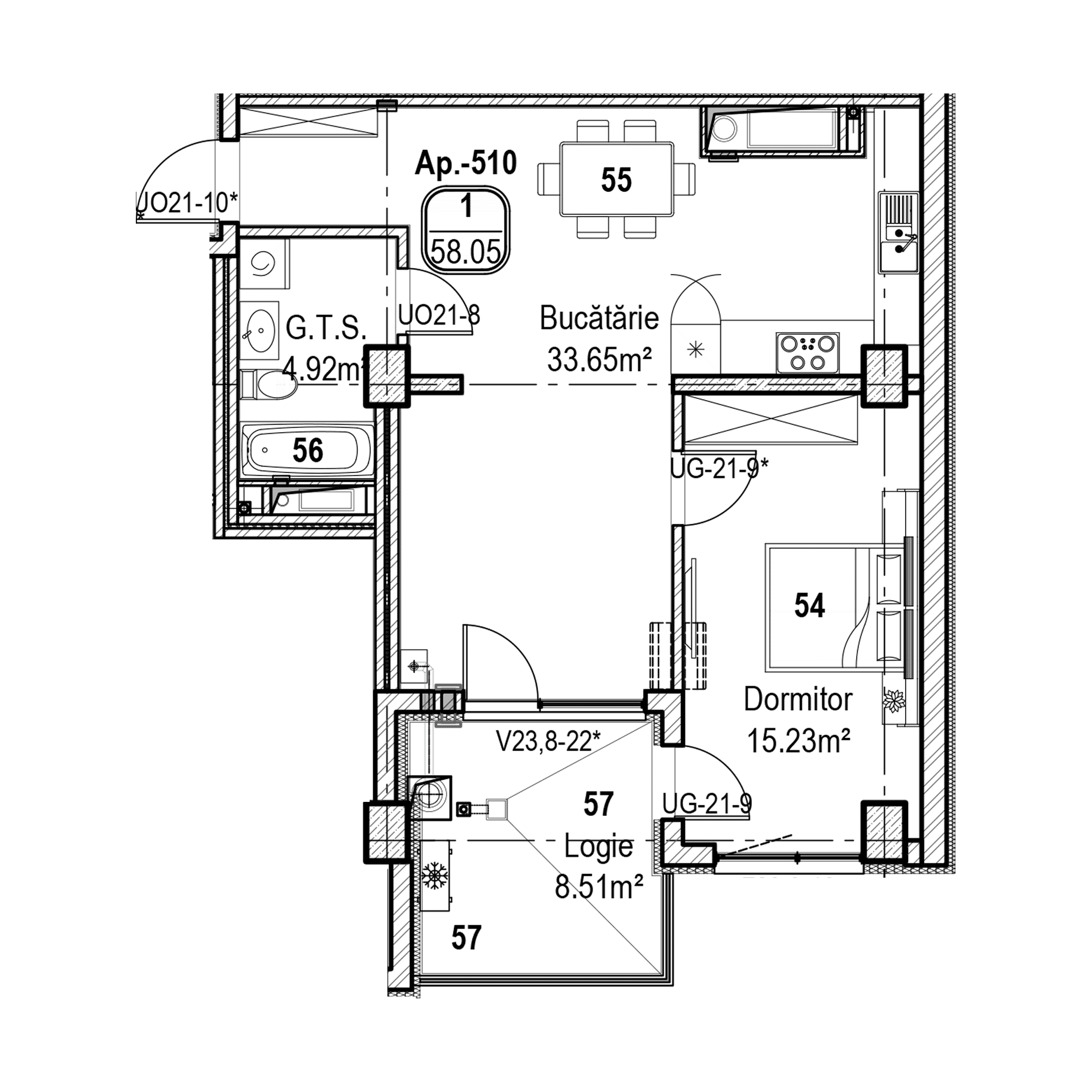 Apartament cu 1 cameră