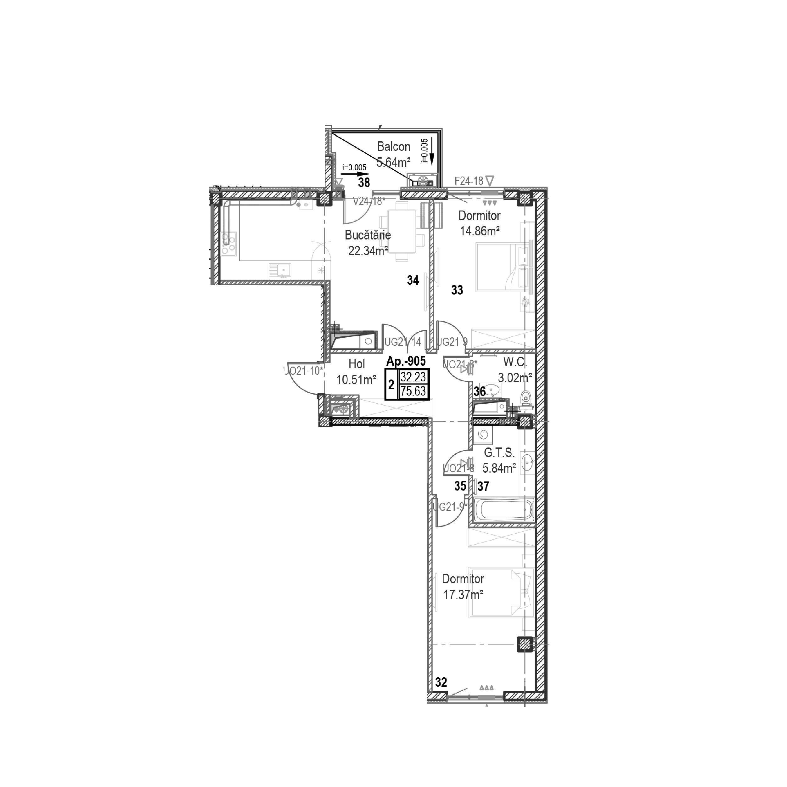 Apartament cu 2 camere