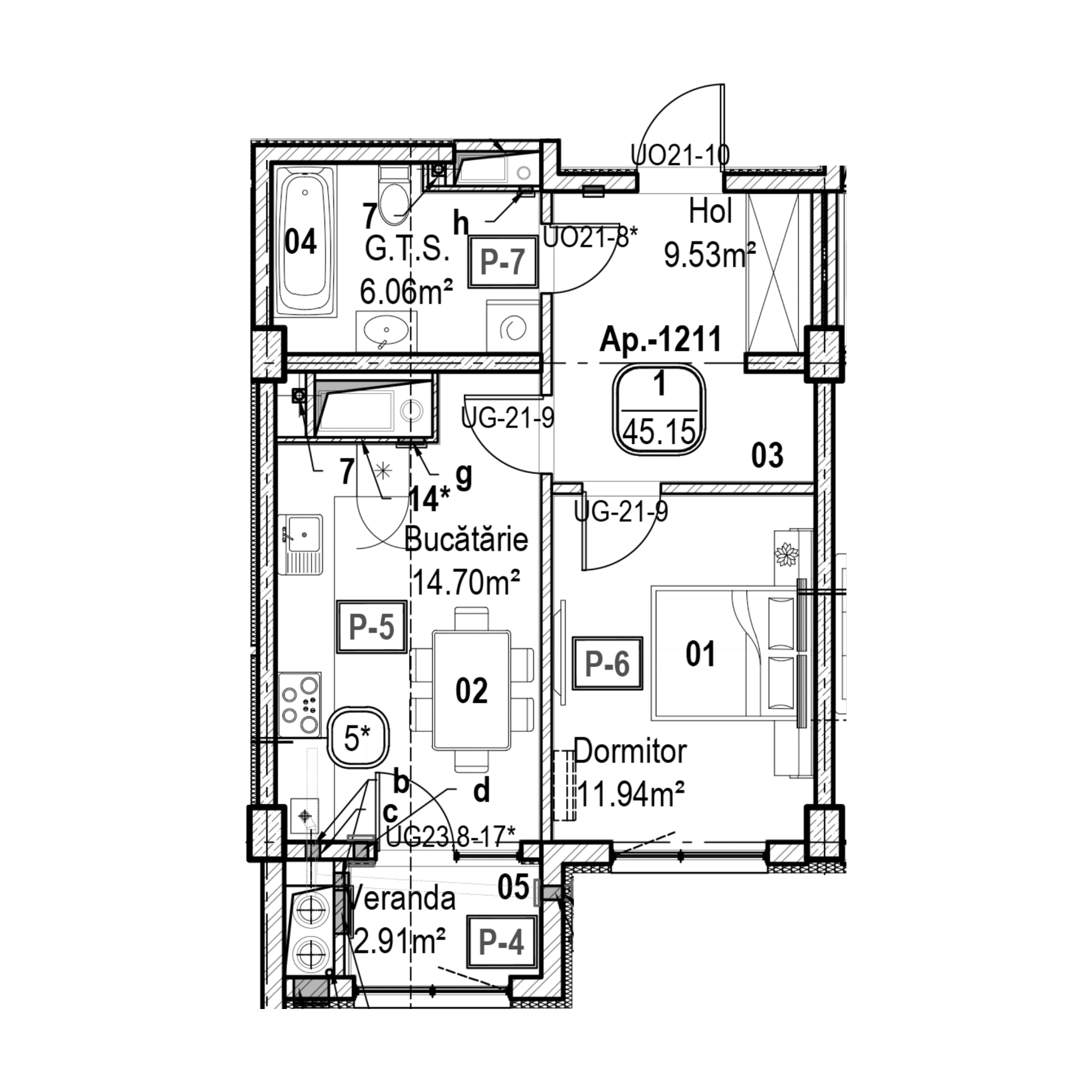Apartament cu 1 cameră