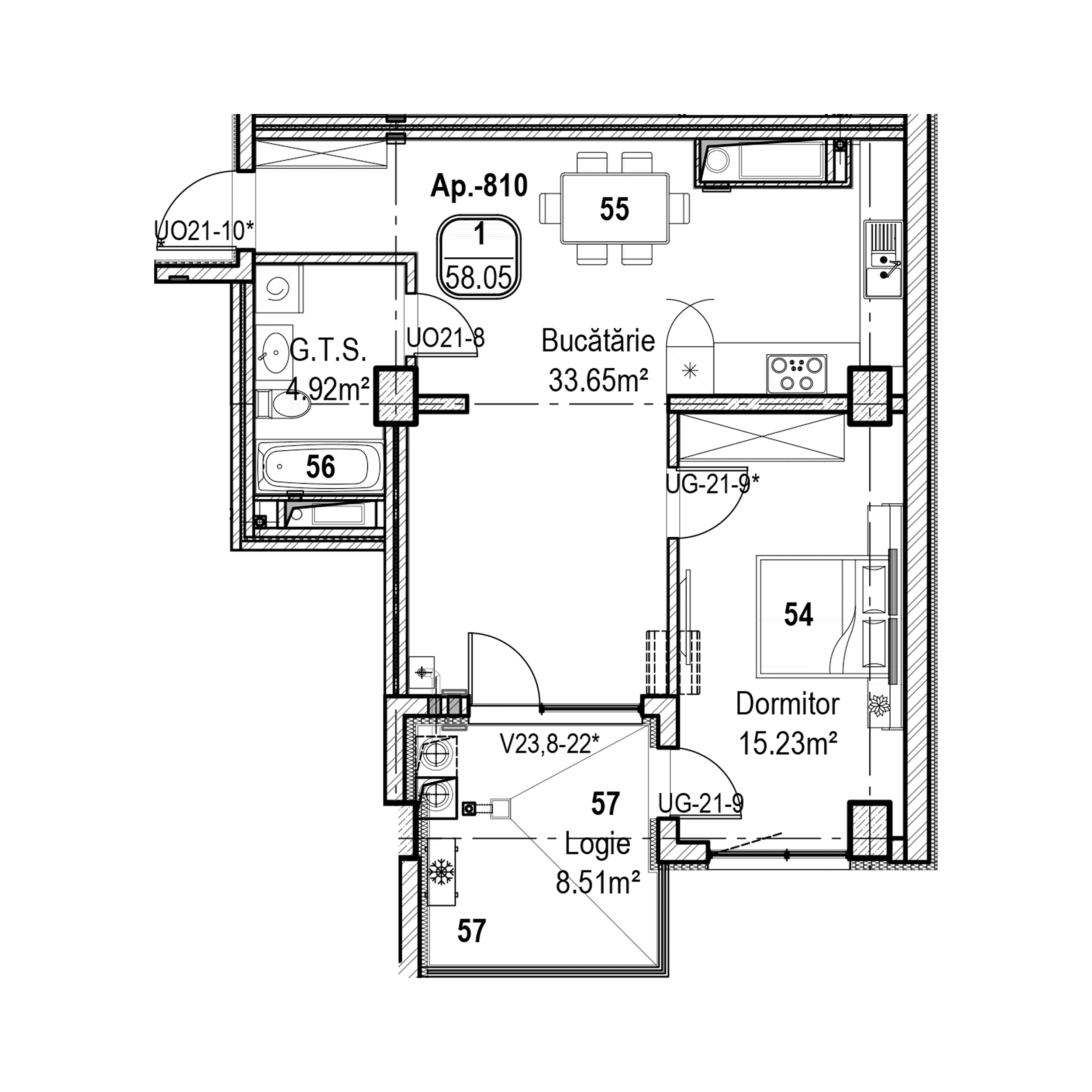 Apartament cu 1 cameră