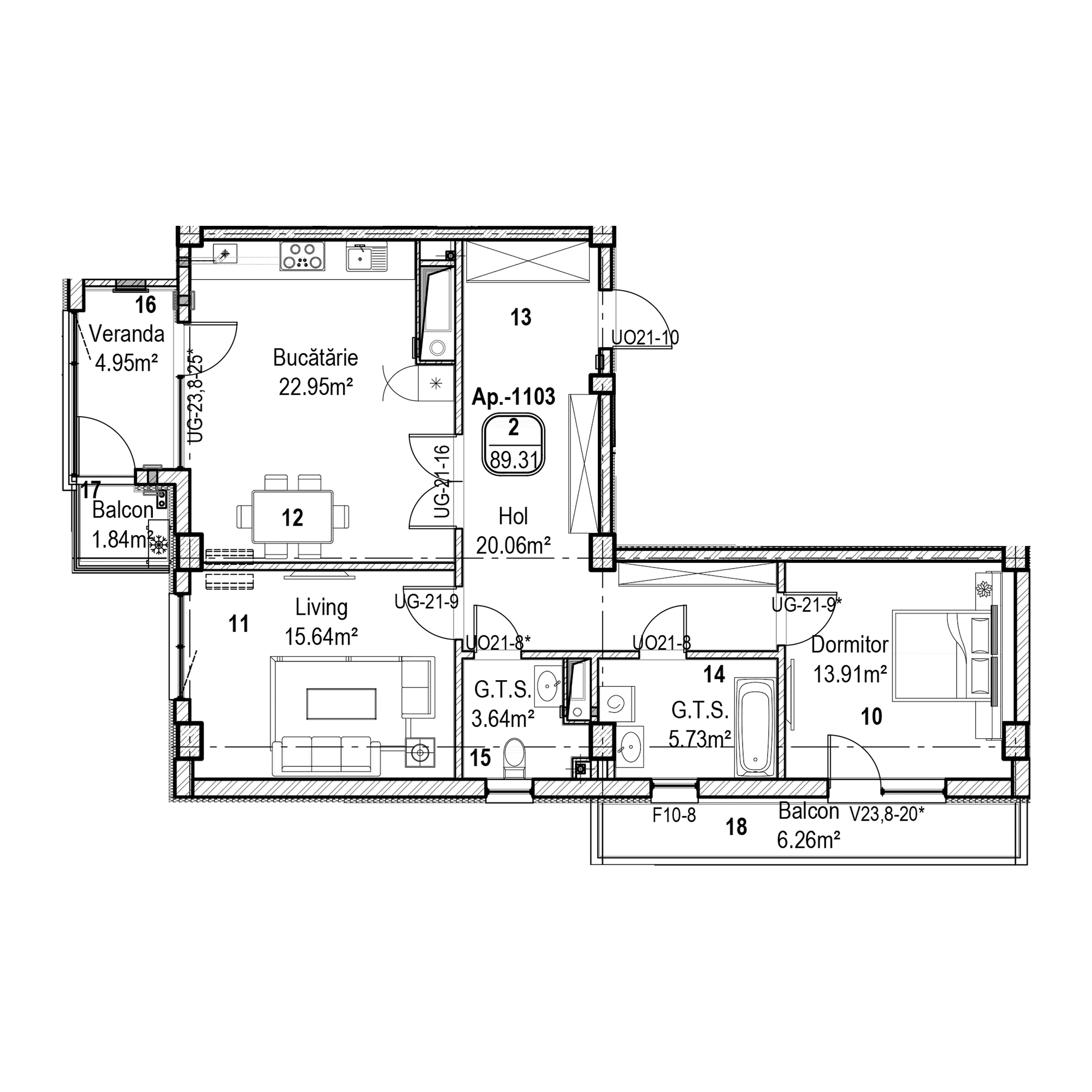 Apartament cu 2 camere