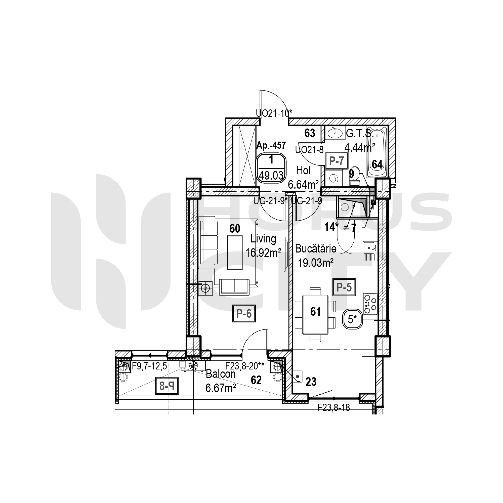 Apartament cu 1 cameră