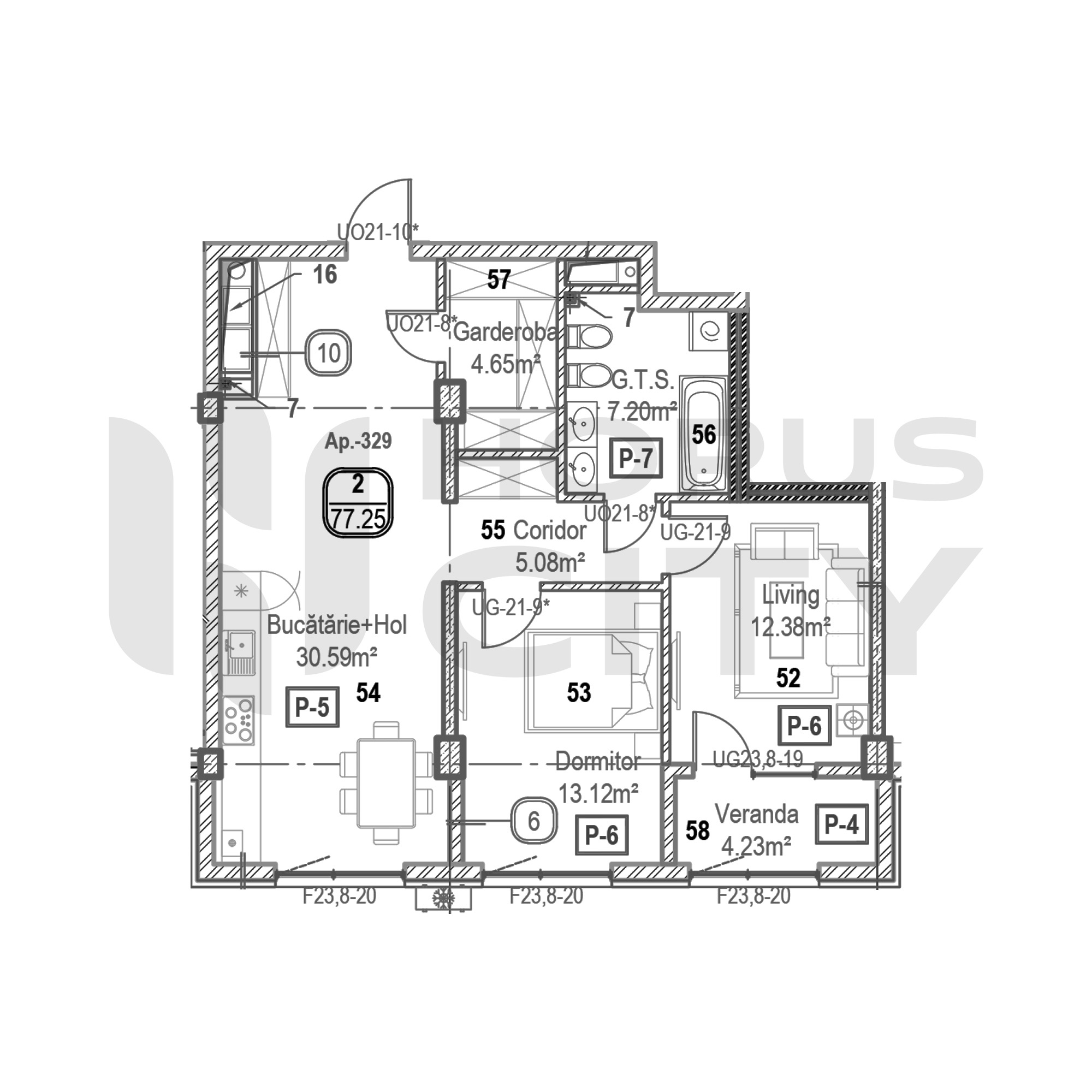 Apartament cu 2 camere