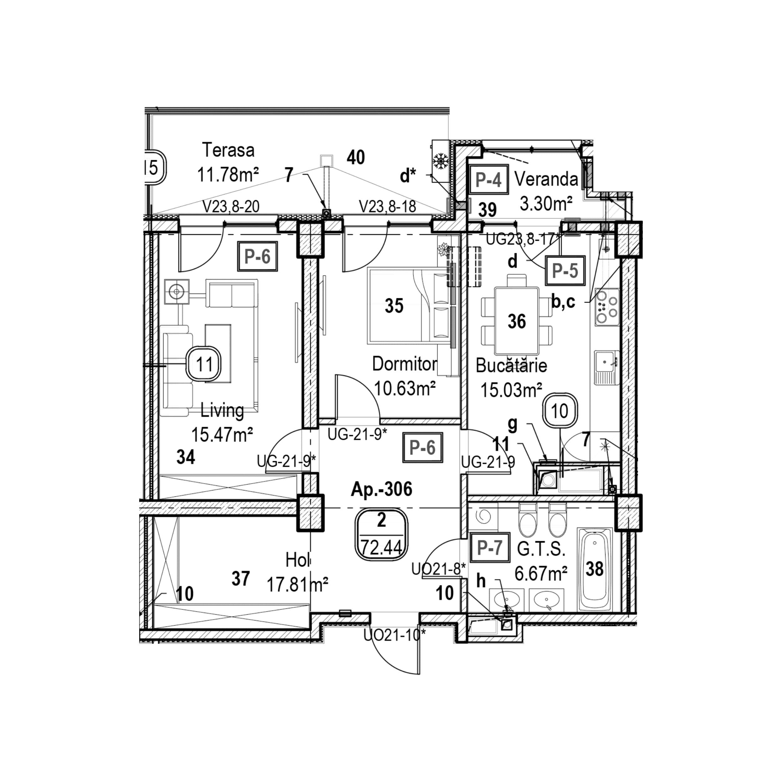 Apartament cu 2 camere