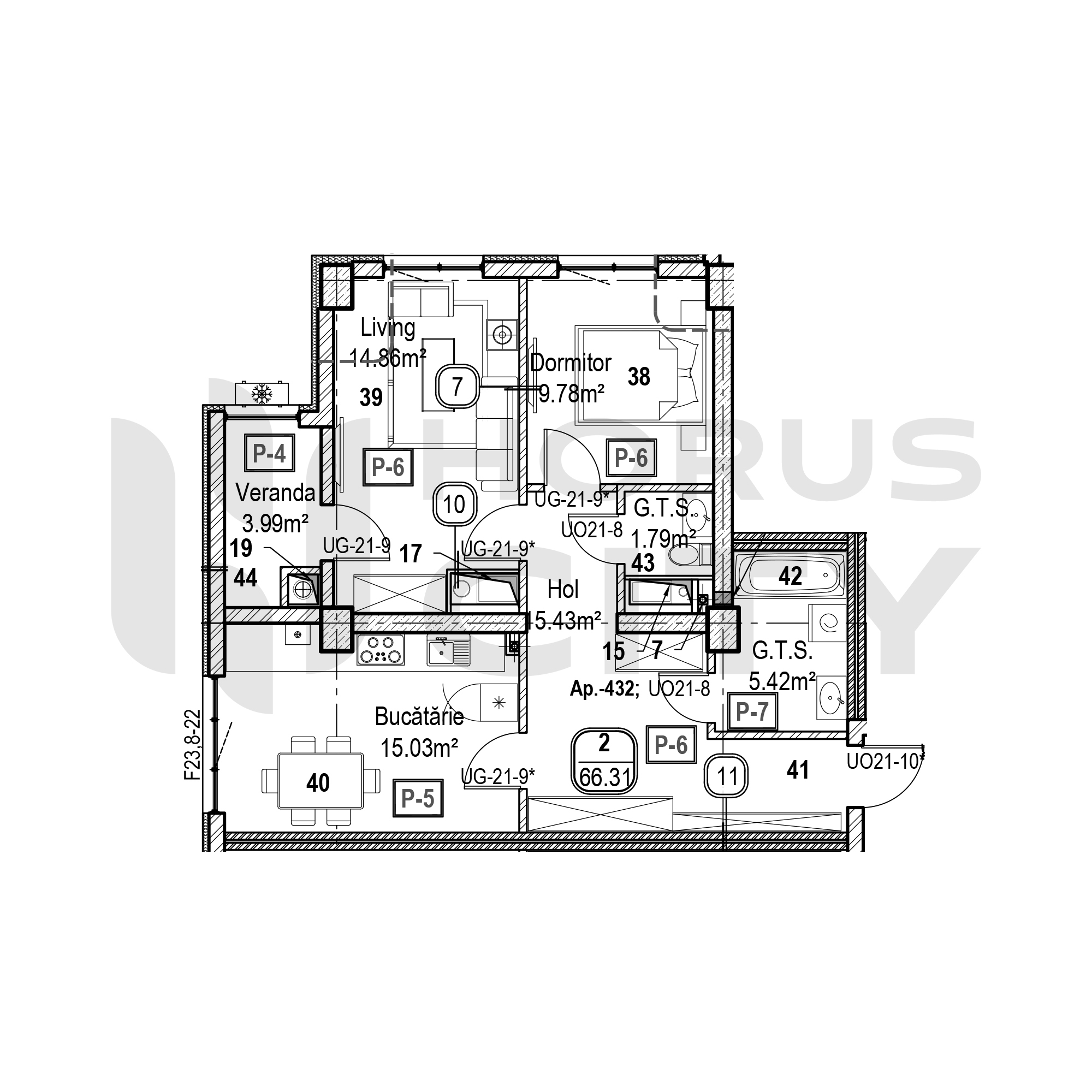Apartament cu 2 camere