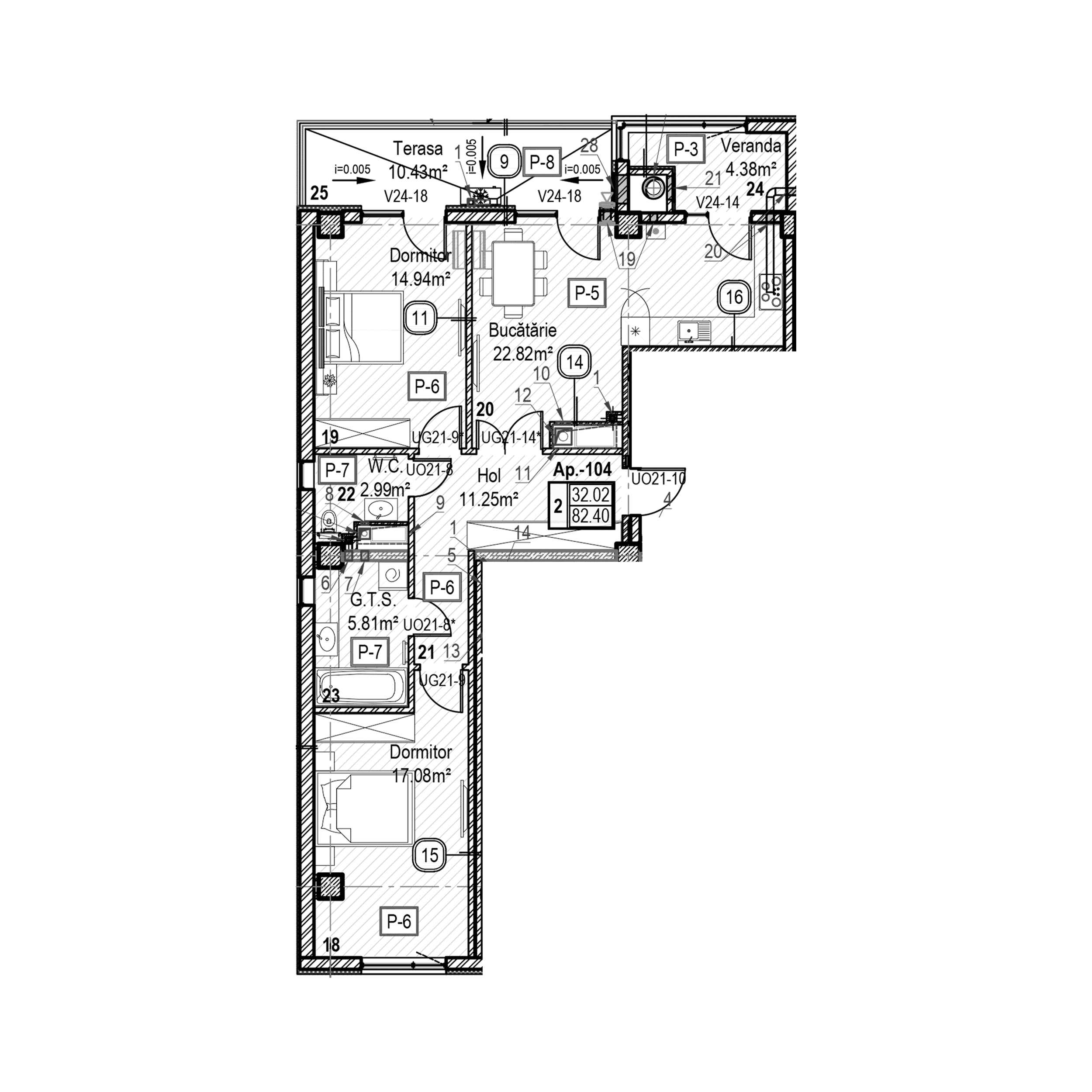 Apartament cu 2 camere