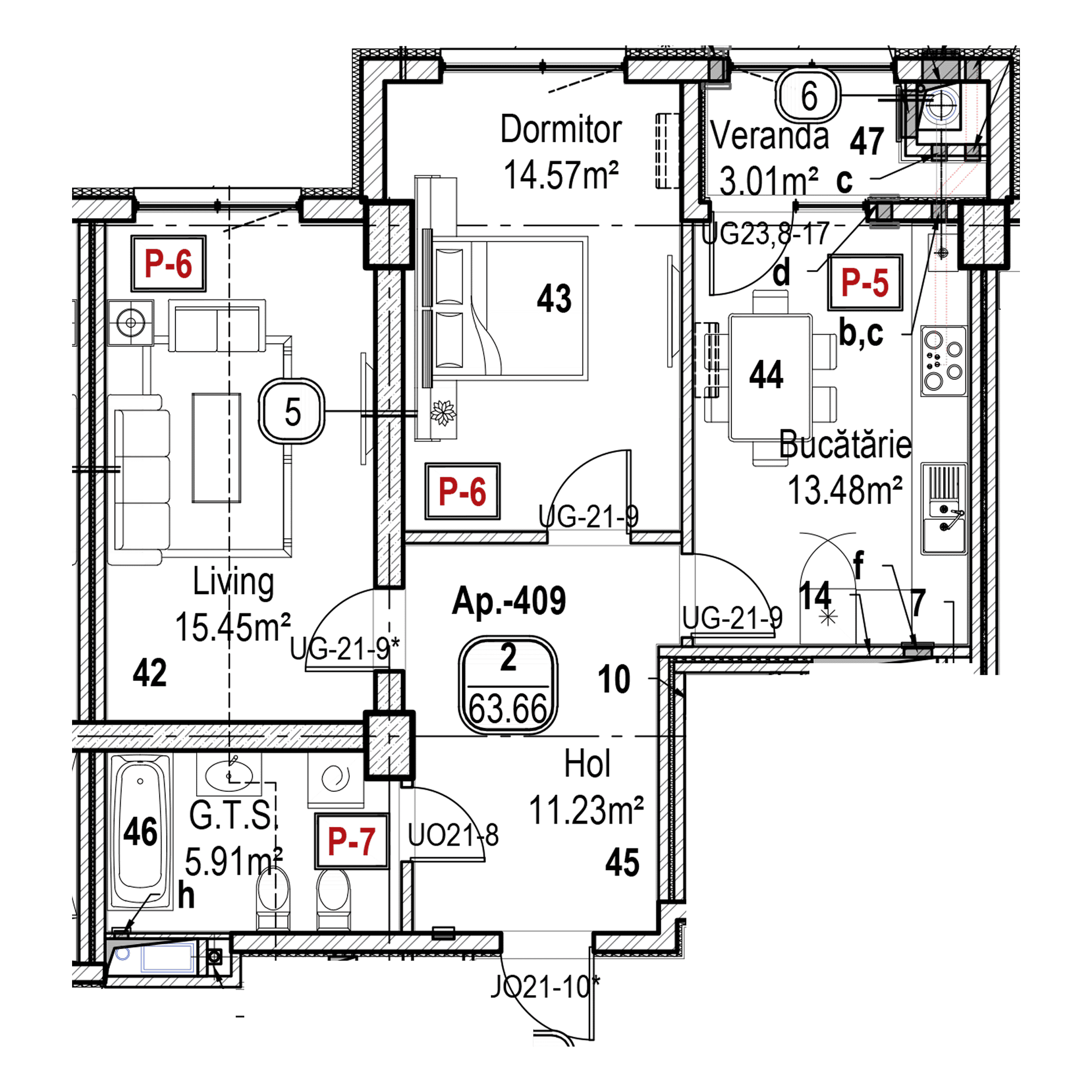 Apartament cu 2 camere