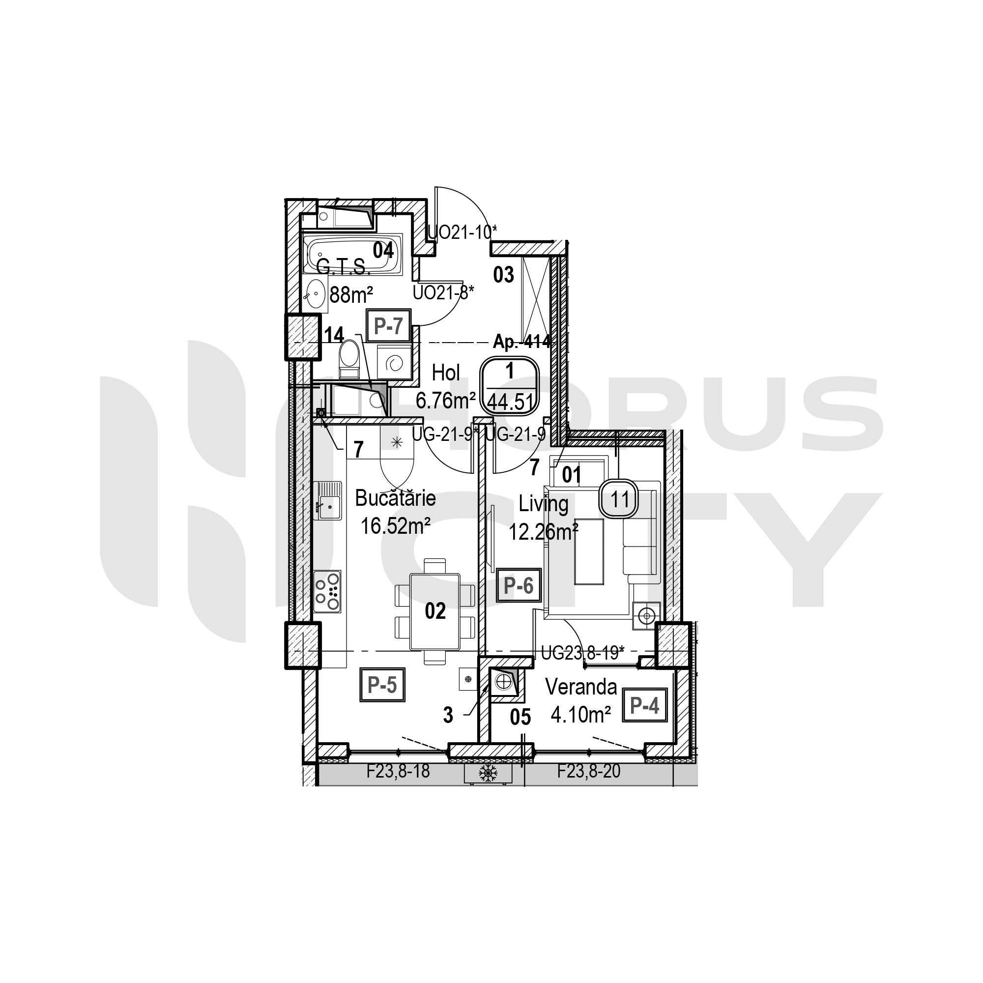 Apartament cu 1 cameră