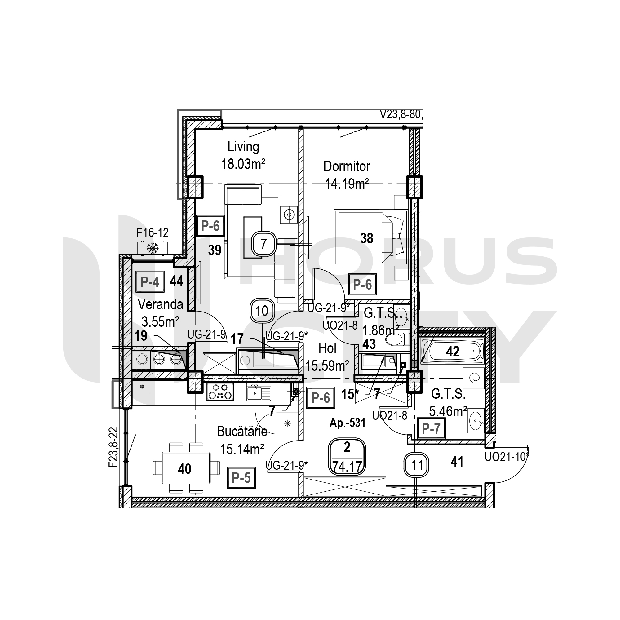 Apartament cu 2 camere