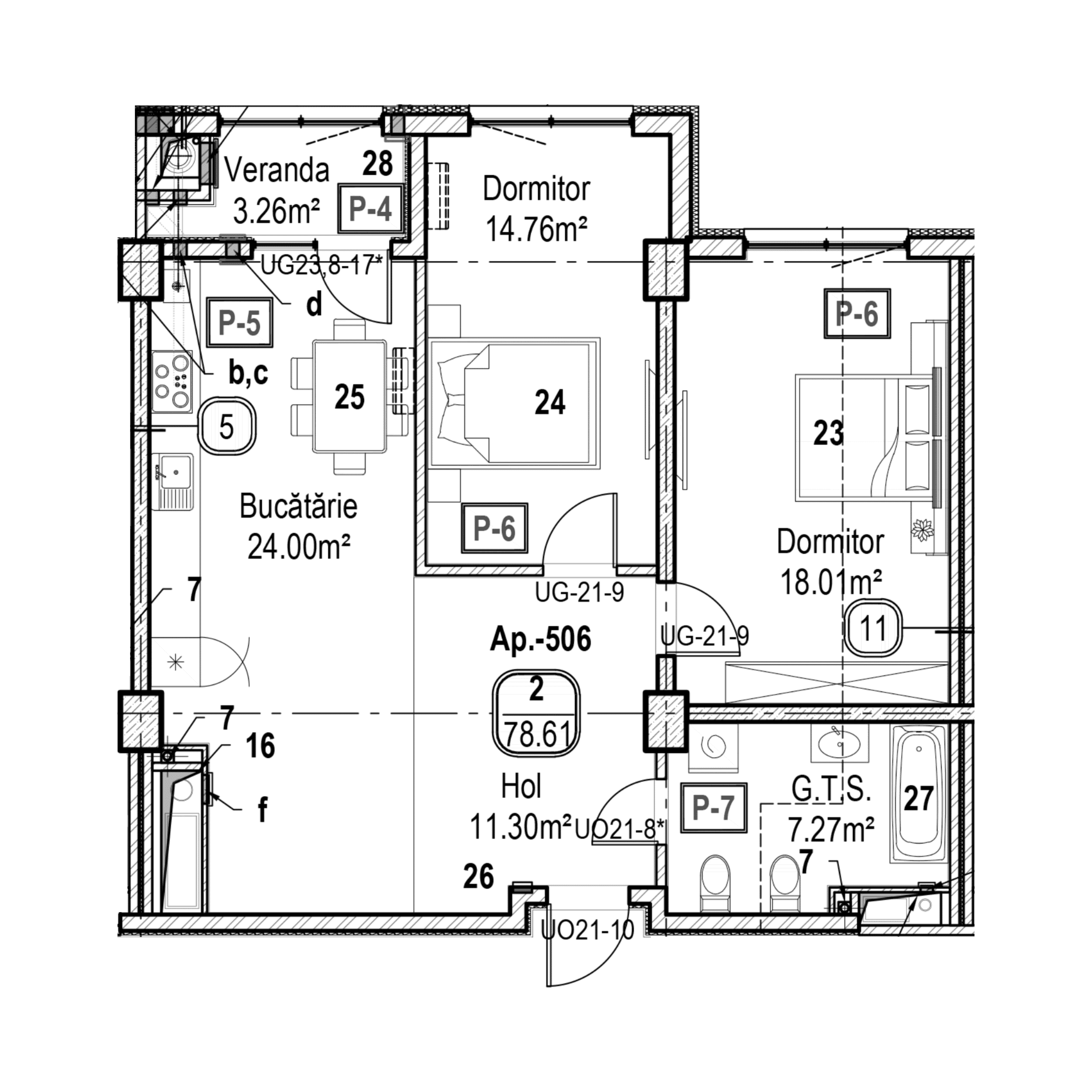 Apartament cu 2 camere