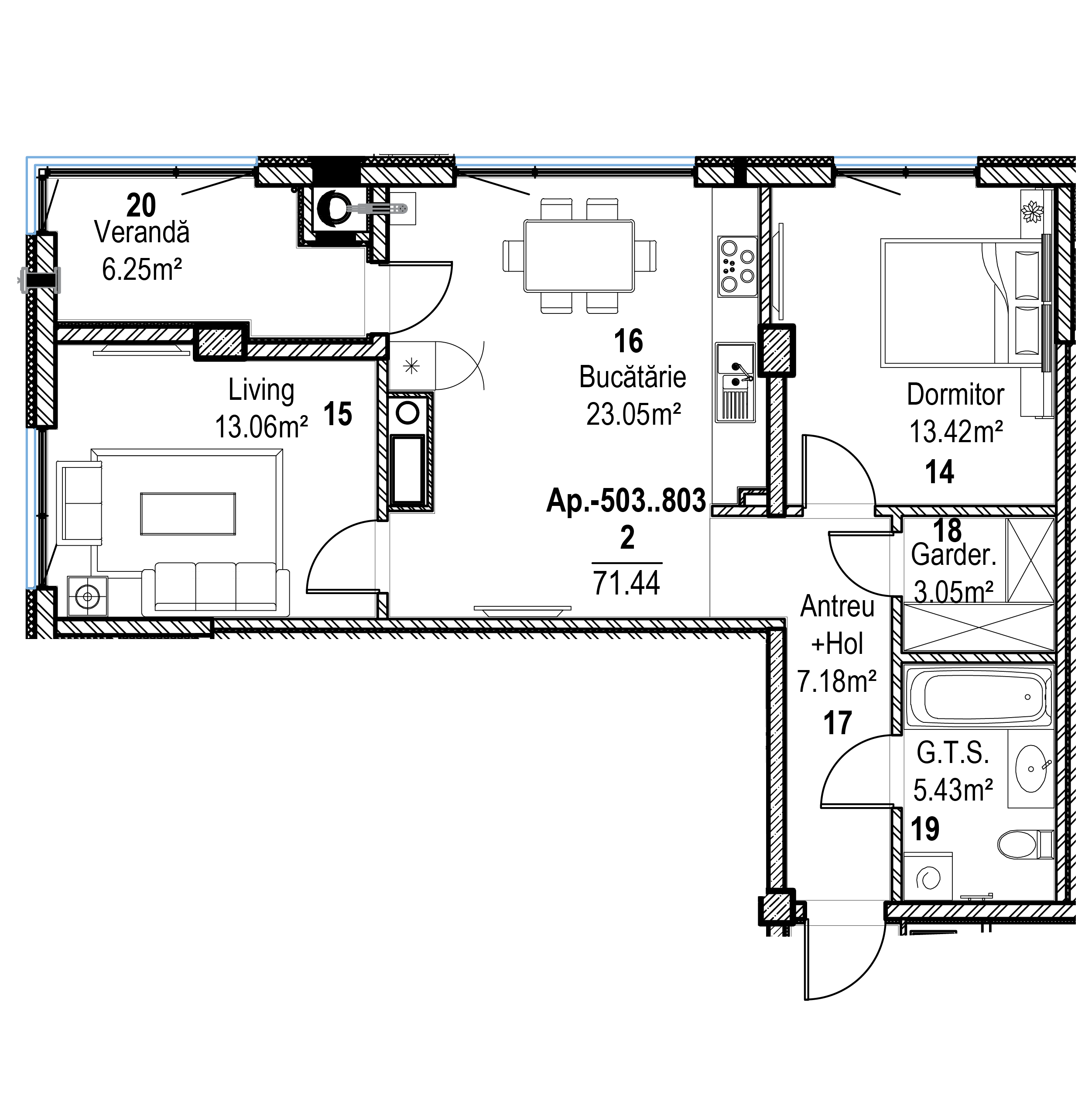 Blocul 1-14 / Etajul 5